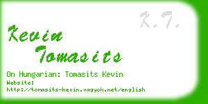 kevin tomasits business card